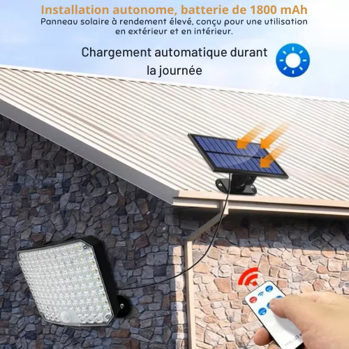 Lampe Solaire Extérieure 106 LED + 5m de câble