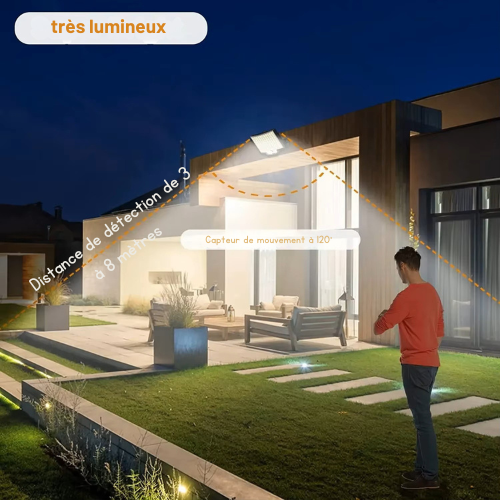 Lampe Solaire Extérieure 106 LED + 5m de câble