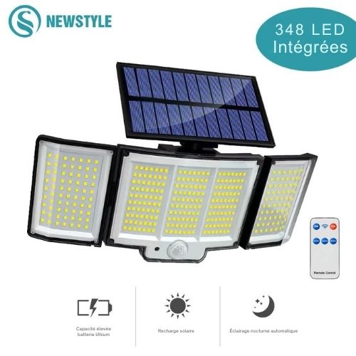 Lampe Solaire Extérieure 328 LED + 5m de câble