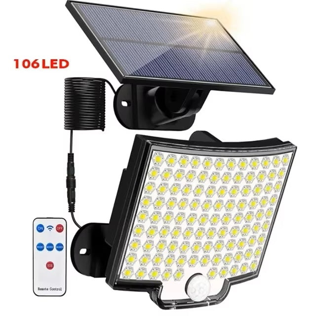 Lampe Solaire Extérieure 106 LED + 5m de câble