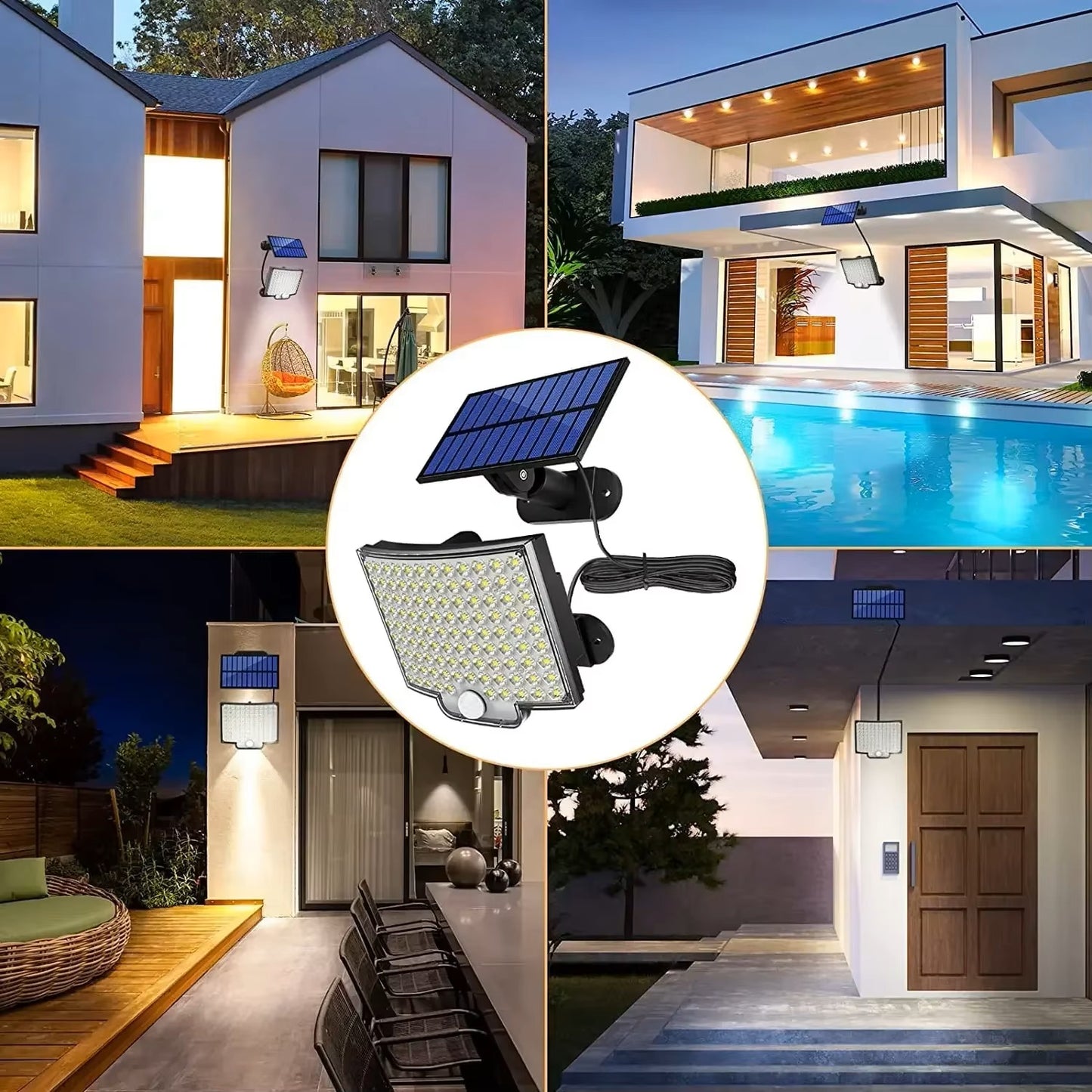 Lampe Solaire Extérieure 106 LED + 5m de câble