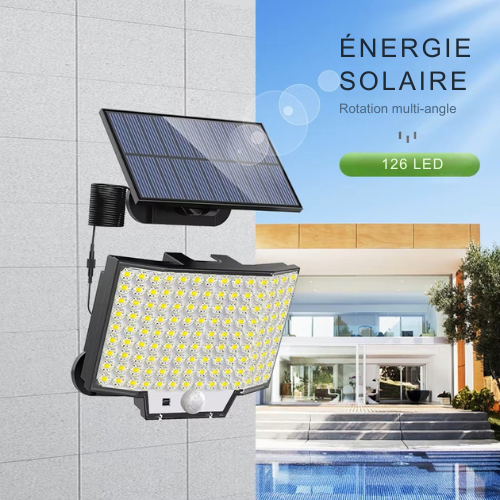 Lampe Solaire Extérieure 106 LED + 5m de câble